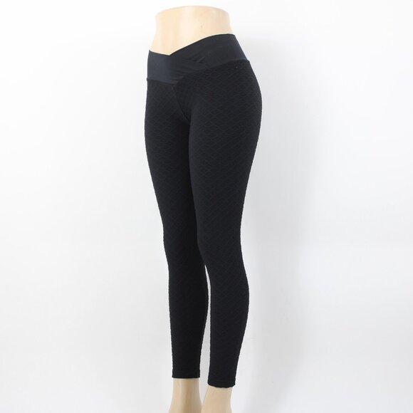 Boom Booty Sz L x 26 Black Elastic Waist Polyester Spandex Active Wear Pant - Picture 4 of 15